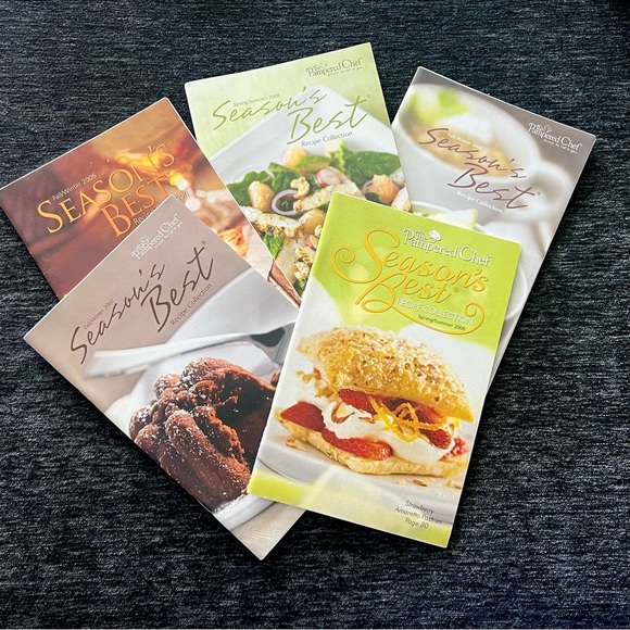 EUC The Pampered Chef Season’s Best Recipe Collection 5 Books Vintage cooking - Picture 1 of 4